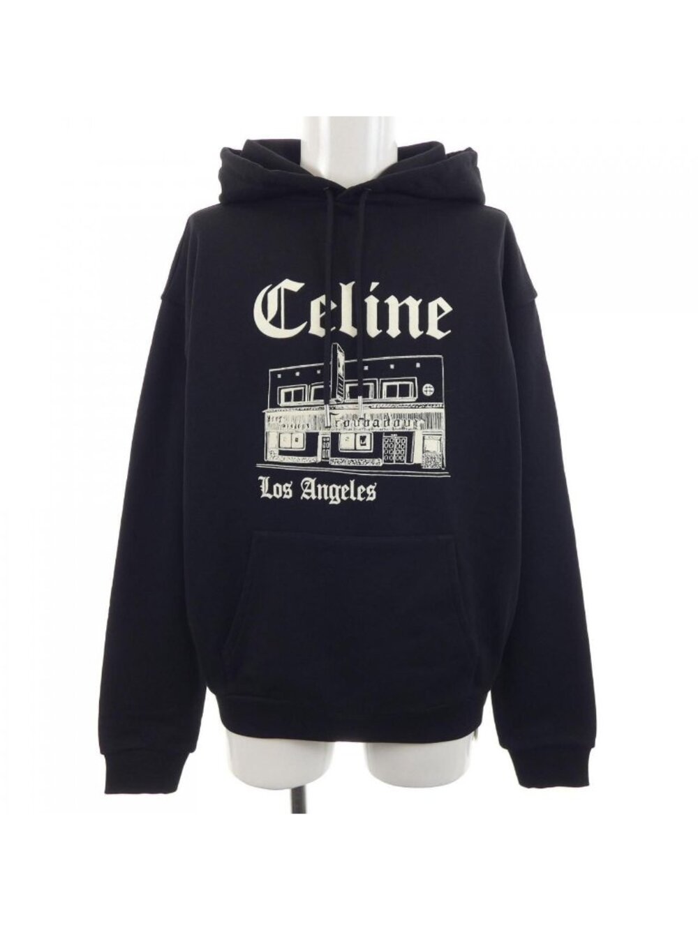 Celine Troubadour Felt Logo Pullover Hoodie